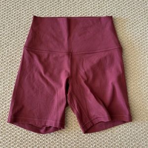 NWOT Lululemon Align Shorts 6”, Mulled Wine, 4